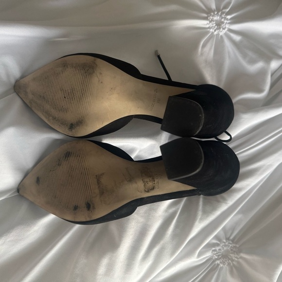 Steve Madden Black Suede Block Heels - Picture 5 of 5